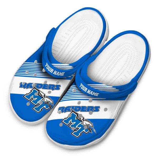 custom middle tennessee blue raiders vibrant dual tone clog latest model