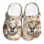 custom milwaukee bucks desert camo clog best selling