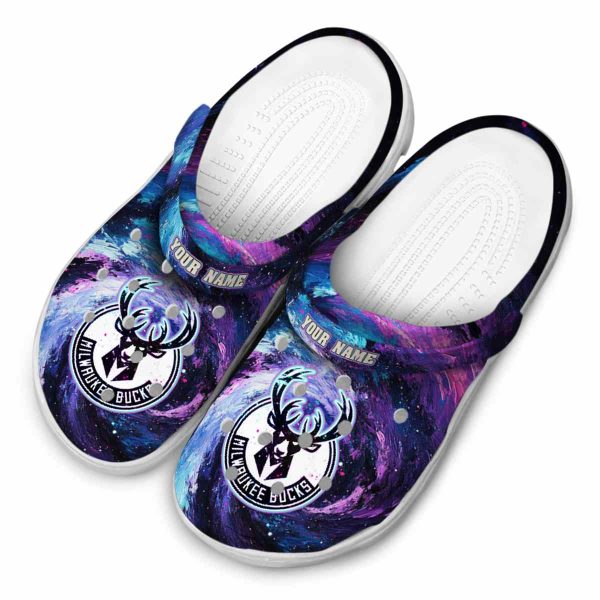 custom milwaukee bucks galaxy swirl clog latest model