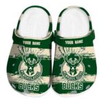 custom milwaukee bucks paint splatter graphics clog best selling