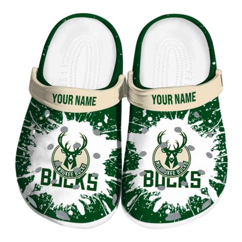 custom milwaukee bucks splash art clog best selling