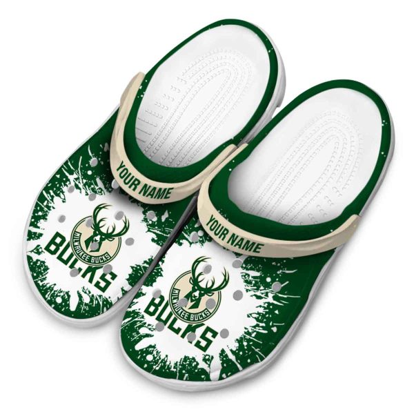 custom milwaukee bucks splash art clog latest model