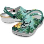 custom milwaukee bucks tropical vibes clog best selling