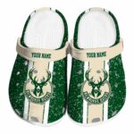 custom milwaukee bucks vertical stripes clog best selling