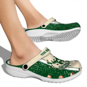 custom milwaukee bucks vertical stripes clog fashion forward