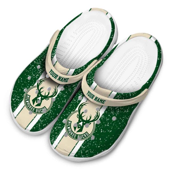 custom milwaukee bucks vertical stripes clog latest model