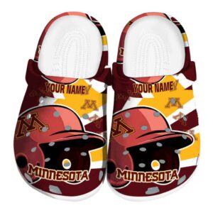 custom minnesota golden gophers baseball helmet clog best selling