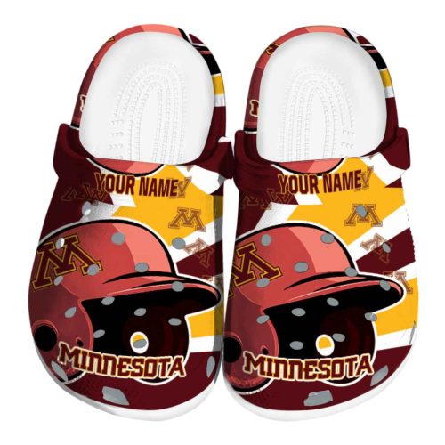 custom minnesota golden gophers baseball helmet clog best selling