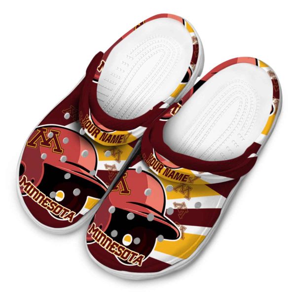 custom minnesota golden gophers baseball helmet clog latest model