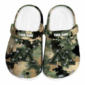 custom minnesota golden gophers camouflage craze clog best selling
