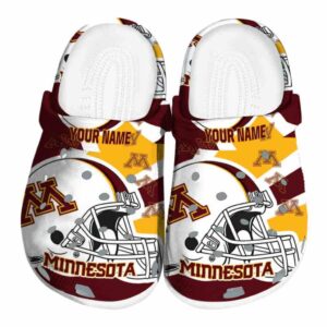 custom minnesota golden gophers football helmet clog best selling