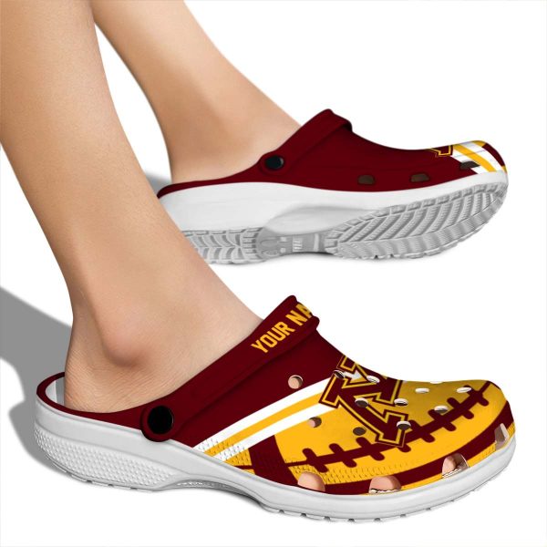 custom minnesota golden gophers football motif clog fashion forward