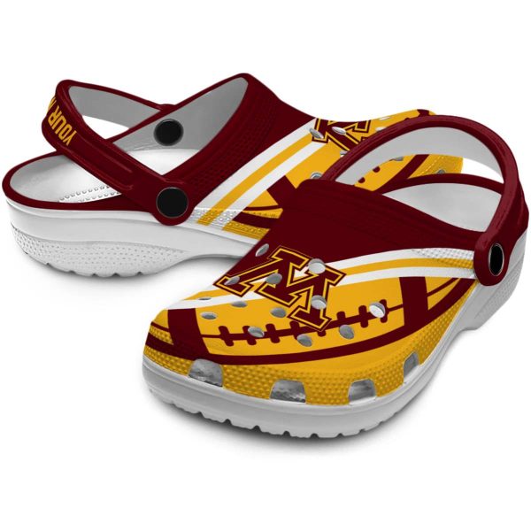 custom minnesota golden gophers football motif clog high quality