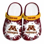 custom minnesota golden gophers splash art clog best selling