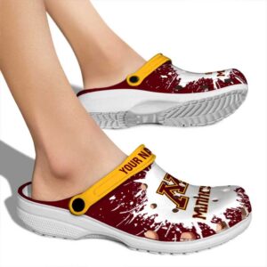 custom minnesota golden gophers splash art clog fashion forward