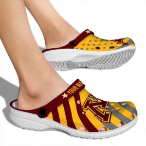 custom minnesota golden gophers star spangled graphic clog fashion forward