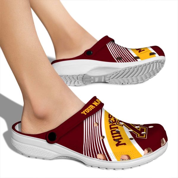 custom minnesota golden gophers vibrant dual tone clog fashion forward