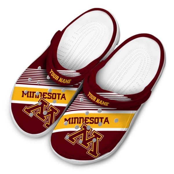 custom minnesota golden gophers vibrant dual tone clog latest model