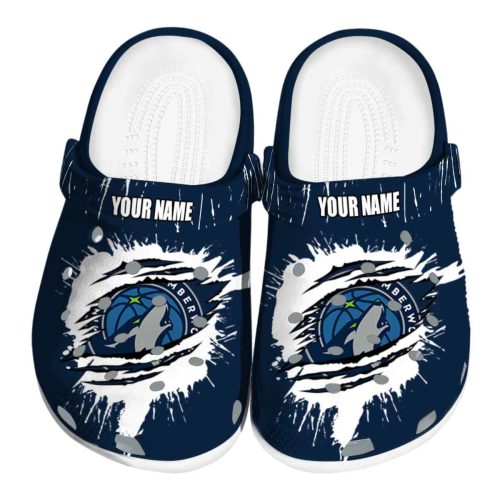 custom minnesota timberwolves splash motif background clog best selling