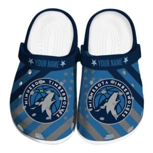 custom minnesota timberwolves star spangled graphic clog best selling