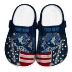 custom minnesota timberwolves star spangled side pattern clog best selling