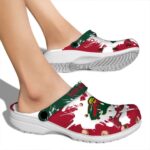 custom minnesota wild splatter pattern clog best selling
