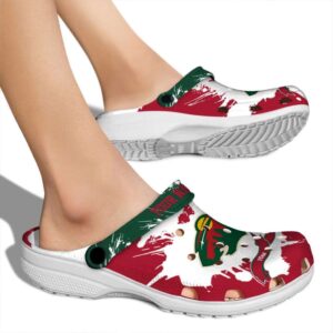 custom minnesota wild splatter pattern clog fashion forward