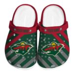 custom minnesota wild star spangled graphic clog best selling