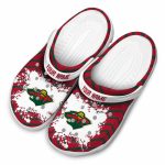 custom minnesota wild zigzag paint burst clog best selling