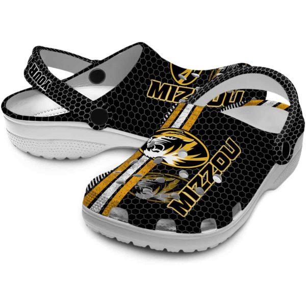 custom missouri tigers contrasting stripes clog high quality