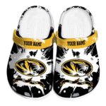 custom missouri tigers splatter pattern clog best selling