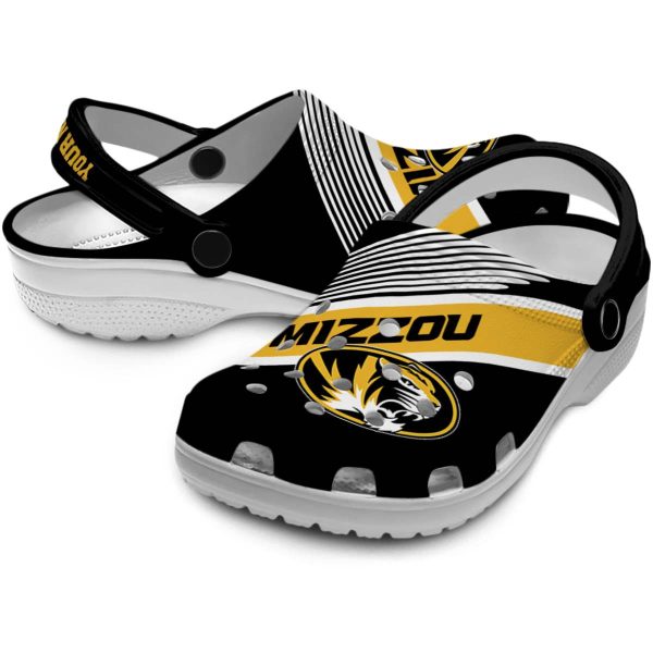 custom missouri tigers vibrant dual tone clog high quality
