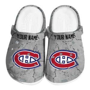 custom montreal canadiens cracked texture clog best selling
