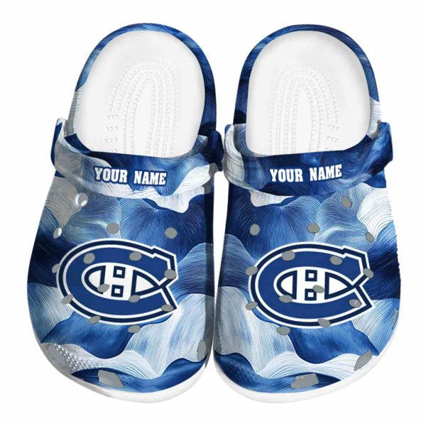 custom montreal canadiens ocean waves clog best selling