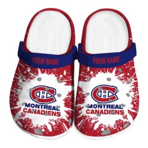 custom montreal canadiens splash art clog best selling