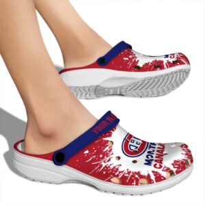 custom montreal canadiens splash art clog fashion forward