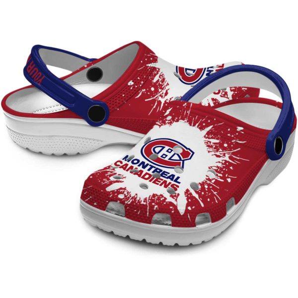 custom montreal canadiens splash art clog high quality