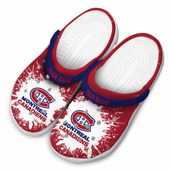 custom montreal canadiens splash art clog latest model