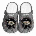 custom nashville predators cracked ground texture clog best selling