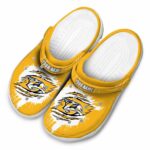 custom nashville predators splash motif background clog best selling