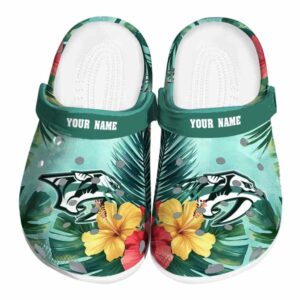 custom nashville predators tropical vibes clog best selling
