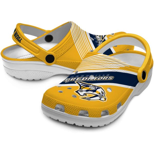 custom nashville predators vibrant dual tone clog high quality