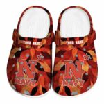 custom navy midshipmen autumn leaves clog best selling