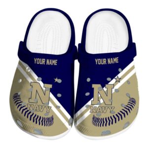 custom navy midshipmen baseball motif clog best selling
