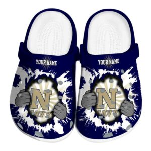 custom navy midshipmen gripping hand clog best selling