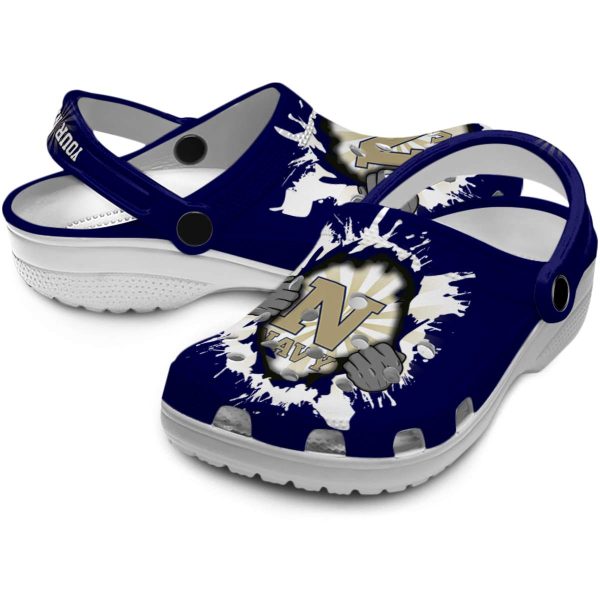 custom navy midshipmen gripping hand clog high quality