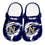 custom navy midshipmen splash motif background clog best selling