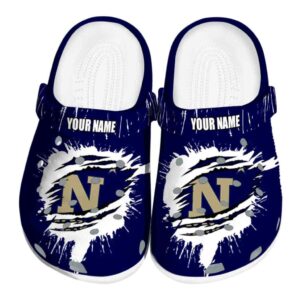 custom navy midshipmen splash motif background clog best selling