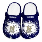custom navy midshipmen splatter background clog best selling