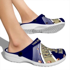 custom navy midshipmen vibrant dual tone clog fashion forward